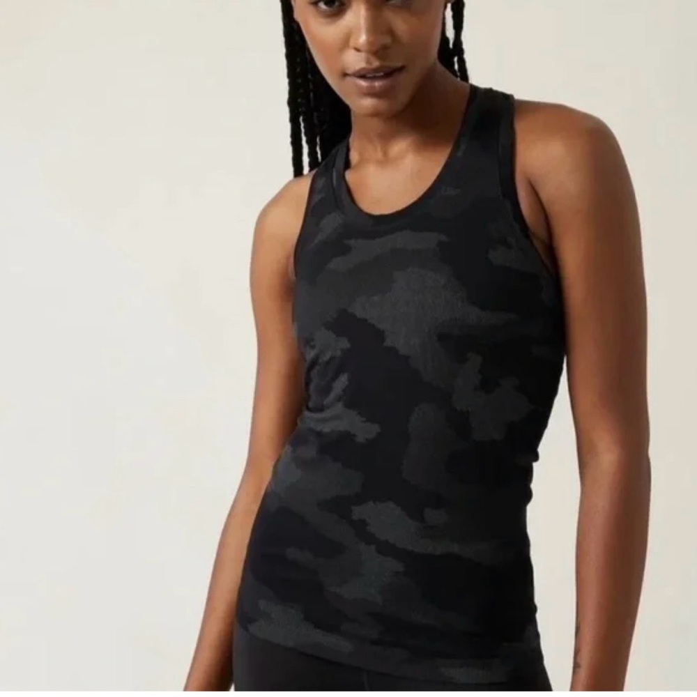 Athleta Black Camo Tank Top